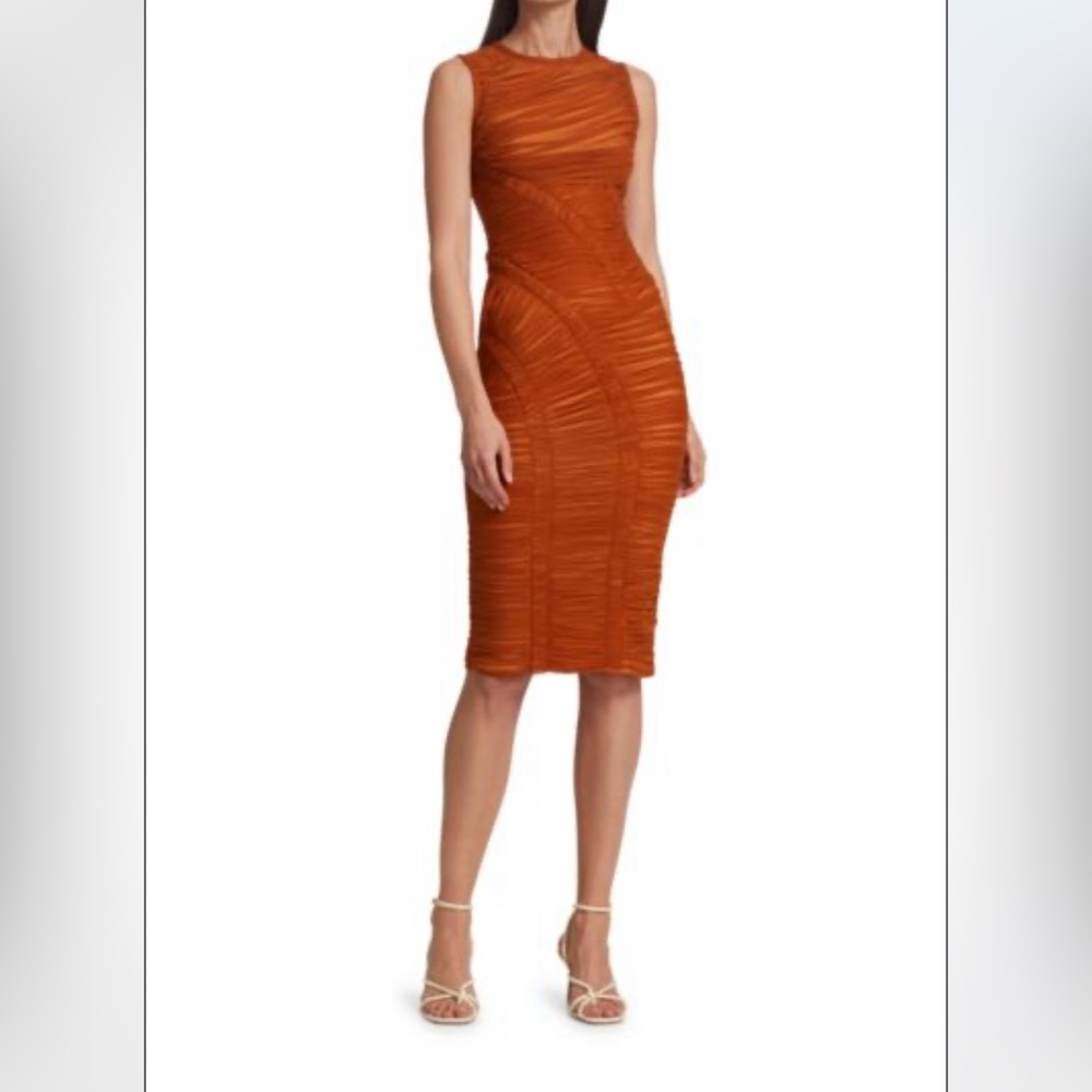 NEVER WORN Herve Leger Asymmetric Draped Jersey Dress
